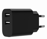 GEMBIRD 2-portowa uniwersalna ładowarka USB, 2.4 A, kolor czarny TA-UC-2A12-01-BK - 1351740 - zdjęcie 2